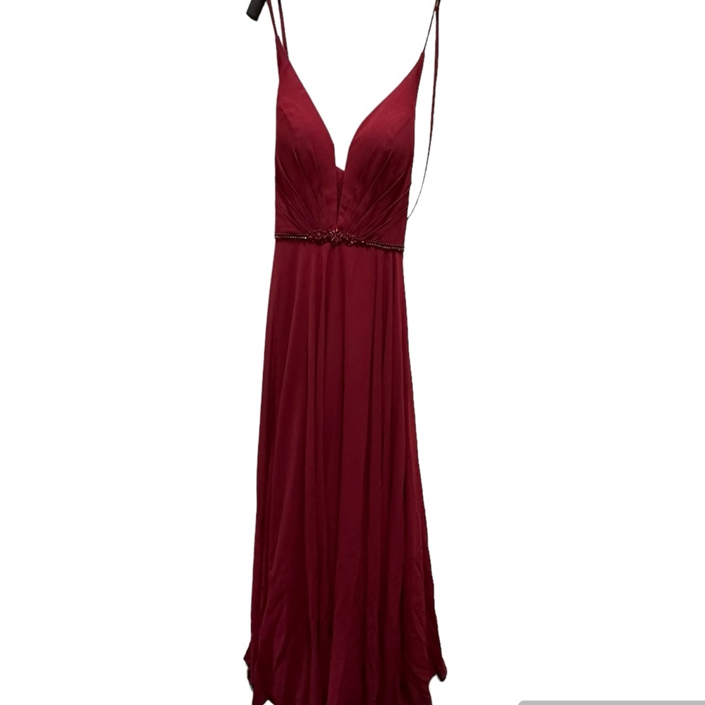 Red Elegance: Stunning Long Dress for Women - Size S
